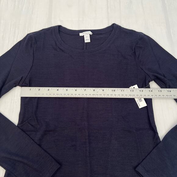 Daily ritual Women Cozy Standard-fit long Sleeve Shirttail Hem Crewneck Shirt XS - Picture 7 of 9